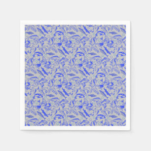 Fish pattern blue 10.b Lgrey BG Serviette