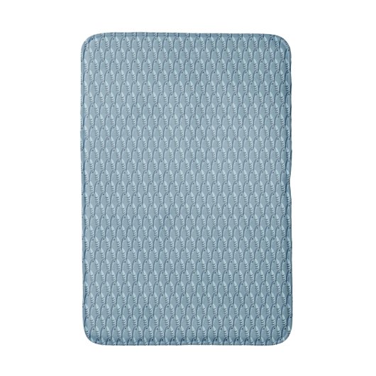 Fish Pattern Slate Blue Bath Mat Badematte (Vorderseite Vertikal)