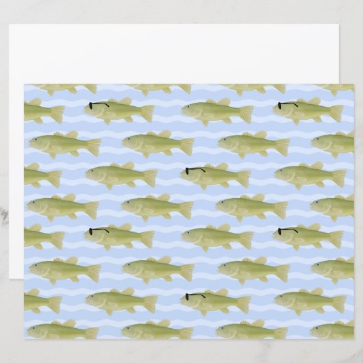 fish patterned paper (Vorne/Hinten)