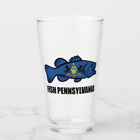Fish Pennsylvania Bass Glas (Vorderseite)