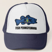 Fish Pennsylvania Bass Truckerkappe (Vorderseite)
