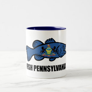 Fish Pennsylvania Bass Zweifarbige Tasse