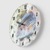 Fish - Rainbowfish Große Wanduhr (Winkel)