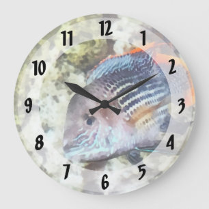Fish - Rainbowfish Große Wanduhr