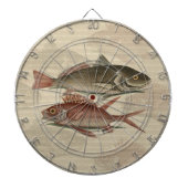Fish Red Perch Fisherman Art Dartscheibe (vorne)