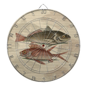 Fish Red Perch Fisherman Art Dartscheibe