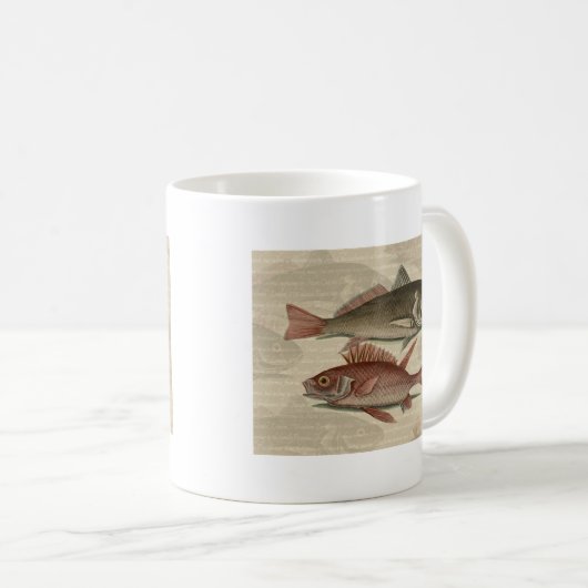 Fish Red Perch Fisherman Art Kaffeetasse (VorderseiteRechts)