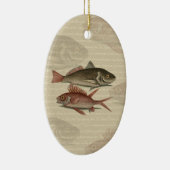 Fish Red Perch Fisherman Art Keramikornament (Rechts)