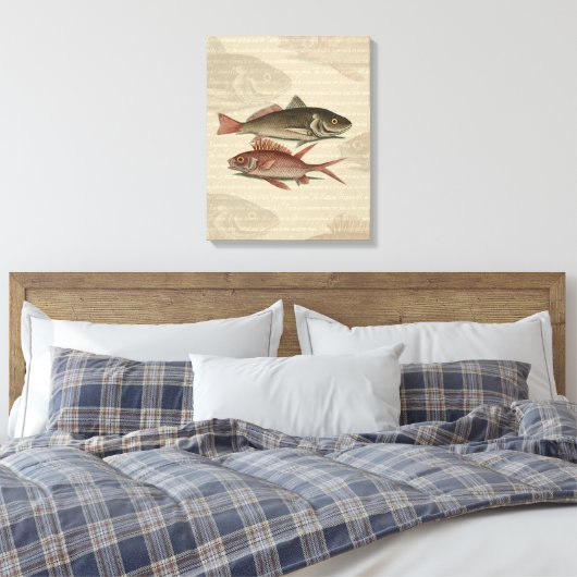 Fish Red Perch Fisherman Art Leinwanddruck (Insitu (Schlafzimmer))