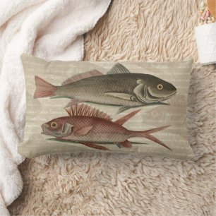 Fish Red Perch Fisherman Art Lendenkissen