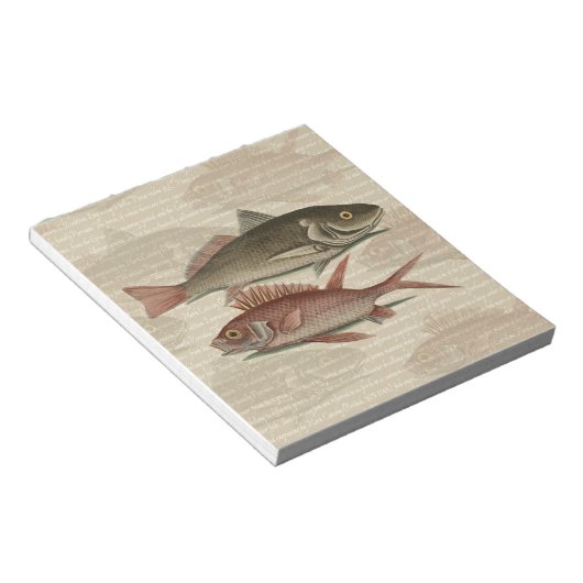 Fish Red Perch Fisherman Art Notizblock (angewinkelt)