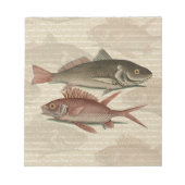 Fish Red Perch Fisherman Art Notizblock (Vorderseite)