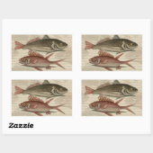 Fish Red Perch Fisherman Art Rechteckiger Aufkleber (Blatt)
