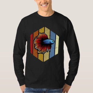 Fish Retro Vintag farbenfrohe Oldschool Angler Ang T-Shirt