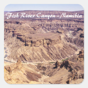 Fish River Canyon im Süden Namibias, Afrika Quadratischer Aufkleber