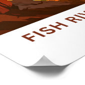 Fish River Canyon Namibia Travel Print Poster (Ecke)