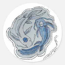 Fish.. Runder Aufkleber