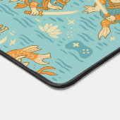 Fish Samurai Gamer  Schreibtischunterlage (Ecke)