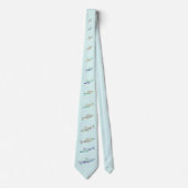 Fish Swimming Colored Pattern Line Art 2 Necktie Krawatte (Vorderseite)