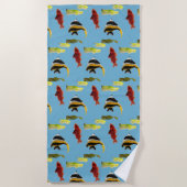 Fish Swimming in the Sea Seaside Strandtuch (Vorderseite)