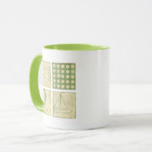 Fish Tale Woodblock Zeichnungen von Chariklia Zarr Tasse (Vorderseite Links)