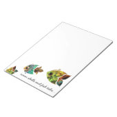 Fish Tales Collage Fish blue green Notepad Notizblock (angewinkelt)