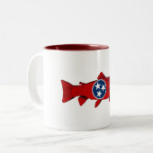 Fish Tennessee Trout Zweifarbige Tasse (Vorderseite Links)