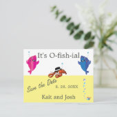 Fish Theme Humster Mobster Hochzeit Postcard Postkarte (Stehend Vorderseite)