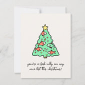 Fish-Themed Funny Christmas Feiertagskarte (Vorderseite)