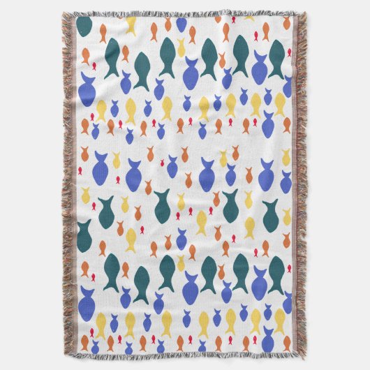 Fish Throw Blanket Decke (Vorderseite Vertikal)