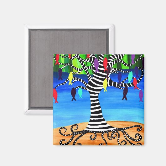FISH TREE MAGNET (Vorderseite/Rückseite)