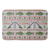 Fish Ugly Christmas Sweater Badematte (Vorderseite)
