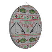 Fish Ugly Christmas Sweater Dartscheibe (Vorderseite Links)