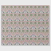 Fish Ugly Christmas Sweater Geschenkpapier (Flach)