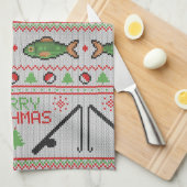 Fish Ugly Christmas Sweater Geschirrtuch (Viertel Falte)