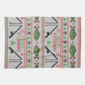 Fish Ugly Christmas Sweater Geschirrtuch (Horizontal)