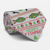Fish Ugly Christmas Sweater Krawatte (Gerollt)