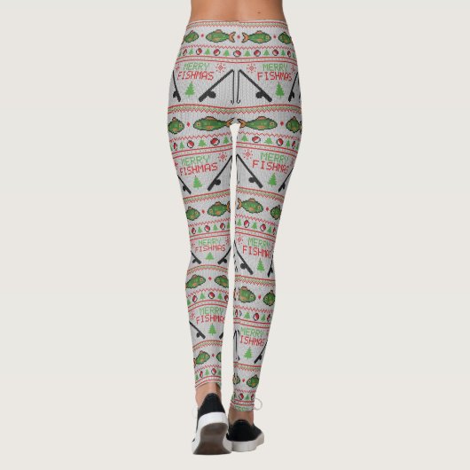 Fish Ugly Christmas Sweater Leggings (Rückseite)
