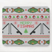 Fish Ugly Christmas Sweater Mousepad (Vorne)