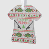 Fish Ugly Christmas Sweater Ornament (Vorderseite)
