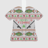 Fish Ugly Christmas Sweater Ornament (Rückseite)