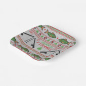 Fish Ugly Christmas Sweater Pappteller (Gewinkelt)