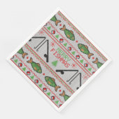 Fish Ugly Christmas Sweater Serviette (Ecke)