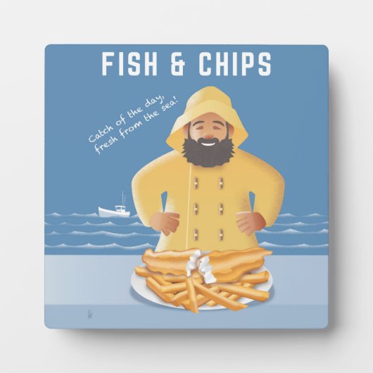 Fish und Chips Fotoplatte (Vorderseite)