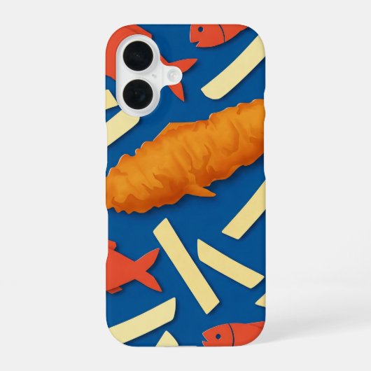 Fish und Chips iPhone 16 Hülle (Rückseite)