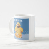 Fish und Chips Kaffeetasse (Vorderseite Links)