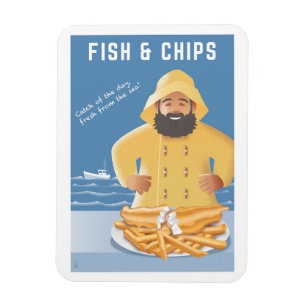 Fish und Chips Magnet