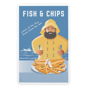 Fish und Chips Magnet