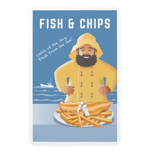 Fish und Chips Magnet (Vertikal)