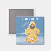 Fish und Chips Magnet (Vorderseite/Rückseite)